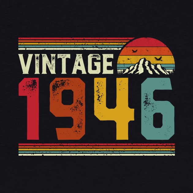 Vintage 1946 Birthday Gift Retro Style by Foatui